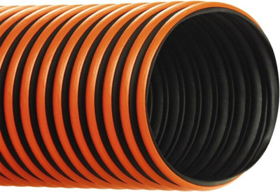 Blower Duct Hose: Rubber, 4" ID, 8 psi
