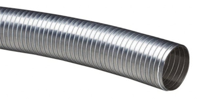 2 Inch Inside Diameter, -60 to 450&deg;F, Galvanized Steel, Lined Flexible Metal Duct Hose