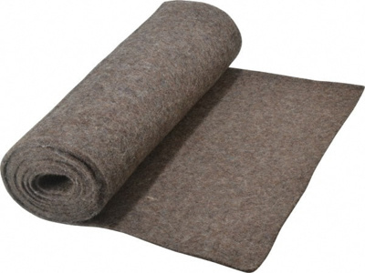 12 x 72 x 1/8" Gray Pressed Wool Felt Sheet