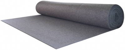 12 x 72 x 5/8" Gray Pressed Wool Felt Sheet