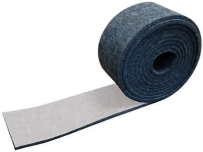 1/8 Inch Thick x 1-1/2 Inch Wide x 5 Ft. Long, Felt Stripping