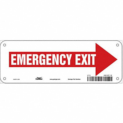 Safety Sign 3.5in x 10in Glow Vinyl