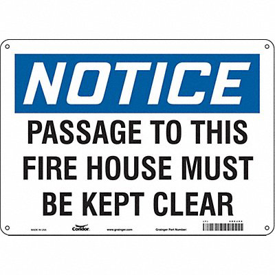 Safety Sign 10 in x 14 in Aluminum