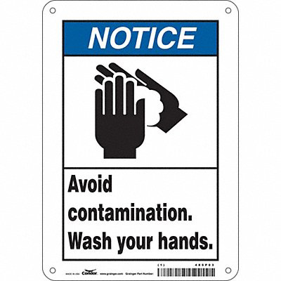 Safety Sign 10 in x 7 in Polyethylene