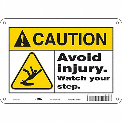 Safety Sign 7 in x 10 in Aluminum