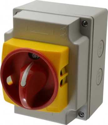 Cam & Disconnect Switch: Lockable, 20 Amp, 3 Phase