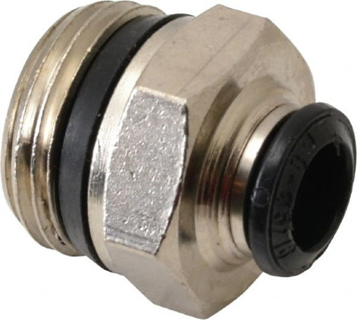 Push-To-Connect Tube to Universal Thread Tube Fitting: Male, Straight, 1/2" Thread