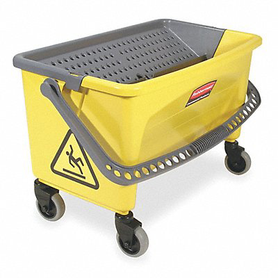 Mop Bucket and Wringer 7 gal Yellow/Blk
