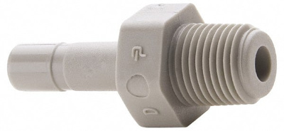 Push-To-Connect Tube Fitting: Tube Stem Adapter, 1/8" Thread, 5/16" OD