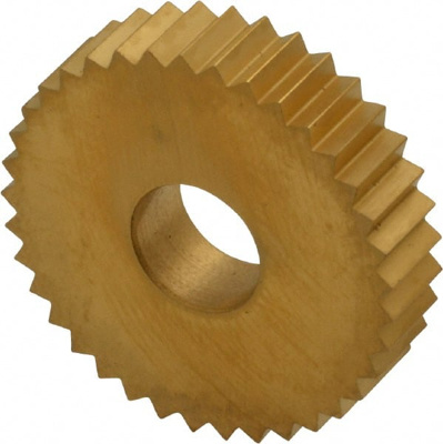 Standard Knurl Wheel: 1" Dia, 90 &deg; Tooth Angle, 12 TPI, Straight, Cobalt
