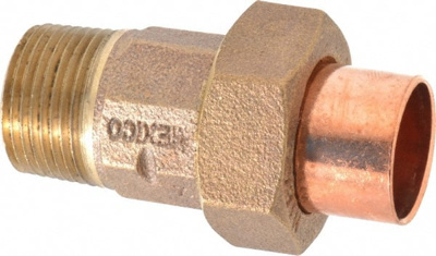 Cast Copper Pipe Union: 3/4" Fitting, C x M, Pressure Fitting