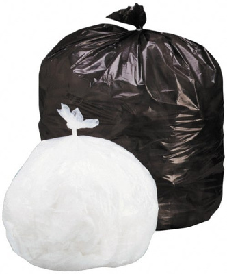 Trash Bag: 57 gal, 1 mil, Pack of (100)
