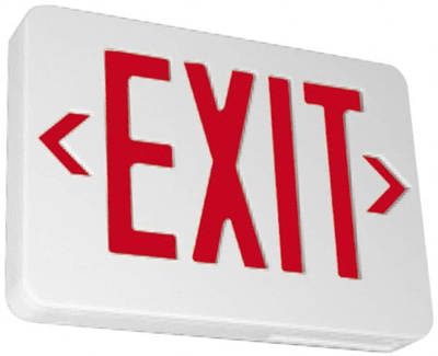 White, LED, Illuminated Exit Sign