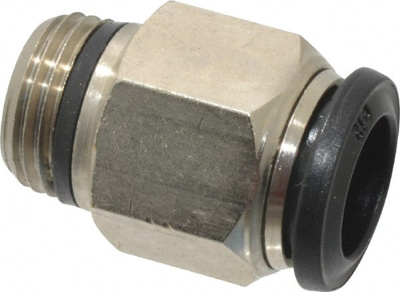 Push-To-Connect Tube to Universal Thread Tube Fitting: Male, Straight, 3/8" Thread