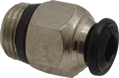 Push-To-Connect Tube to Universal Thread Tube Fitting: Male, Straight, 1/8" Thread