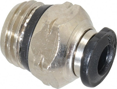 Push-To-Connect Tube to Universal Thread Tube Fitting: Male, Straight, 1/4" Thread