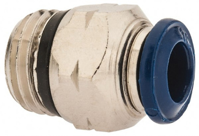 Push-To-Connect Tube to Universal Thread Tube Fitting: Male, Straight, 1/4" Thread, 1/4" OD