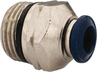 Push-To-Connect Tube to Universal Thread Tube Fitting: Male, Straight, 3/8" Thread, 1/4" OD