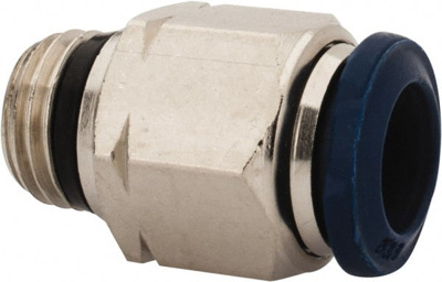 Push-To-Connect Tube to Universal Thread Tube Fitting: Male, Straight, 1/4" Thread, 3/8" OD