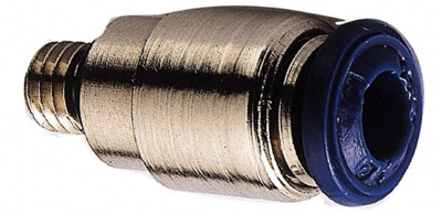 Push-To-Connect Tube to Universal Thread Tube Fitting: Male with Internal Hex, Straight, 1/4" Thread
