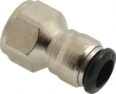 Push-To-Connect Tube to Female & Tube to Female BSPP Tube Fitting: Female, Straight, 1/4" Thread