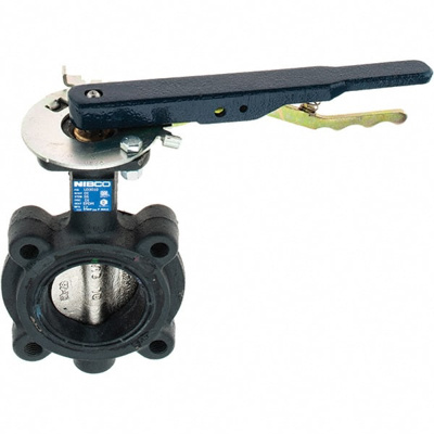Manual Lug Butterfly Valve: 2-1/2" Pipe, Lever Handle