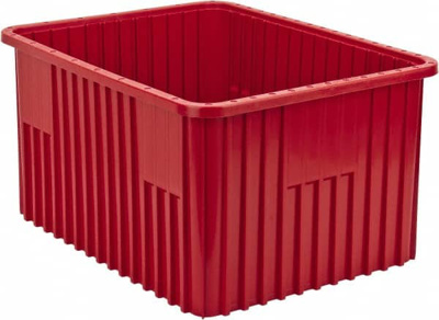 100 Lb Load Capacity Red Polypropylene Dividable Container