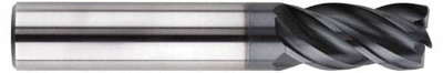 5/8" Diam 4 Flute Solid Carbide 0.04" Corner Radius End Mill