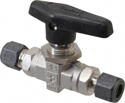 3/8" Pipe, Compression x Compression CPI End Connections, Stainless Steel, Inline, Two Way Flow, Ins