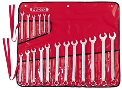 Combination Wrench Set: 18 Pc, Metric