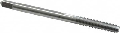 #4-40 UNC, H2, 3 Flute, Bottoming Chamfer, Bright Finish, High Speed Steel Hand STI Tap