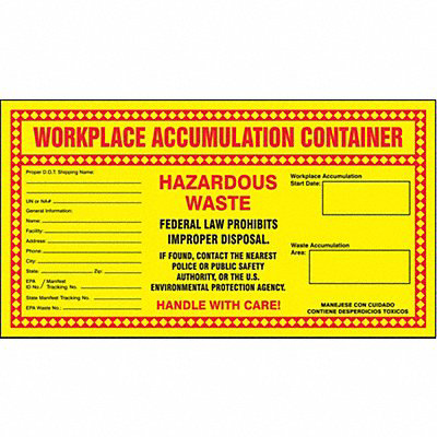 DOT Handling Label Waste 11 W PK25