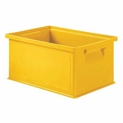 Straight Wall Ctr Yellow Solid HDPE