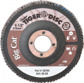 Flap Disc: 7/8" Hole, 60 Grit, Aluminum Oxide & Zirconia Alumina, Type 27