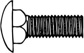 Carriage Bolt: M8 x 1.25, 16 mm Length Under Head, Square Neck