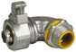 Conduit Connector: For Liquid-Tight, Malleable Iron, 3/8" Trade Size
