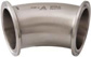 Sanitary Stainless Steel Pipe 45 &deg; Elbow, 2", Clamp Connection