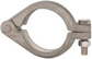 Sanitary Stainless Steel Pipe Unpolished Clamp with Bolt: 4", E-Line Connection