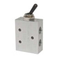 Manually Operated Valve: 0.13" NPT Outlet, Four-Way, Toggle & Manual Actuated