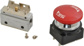 Manually Operated Valve: 0.13" NPT Outlet, Manual Mechanical, Palm Button & Detent Actuated