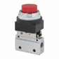 Manually Operated Valve: 0.13" NPT Outlet, Manual Mechanical, Push Button with out Guard & Spring Ac