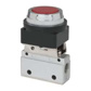 Manually Operated Valve: 0.13" NPT Outlet, Manual Mechanical, Push Button with Guard & Spring Actuat