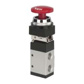 Manually Operated Valve: 0.25" NPT Outlet, Manual Mechanical, Palm Button & Detent Actuated