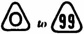 Code Stamps; Symbol Number: 11 within a Triangle ; Numbers: 11