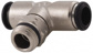 Push-To-Connect Tube to Universal Thread Tube Fitting: Swivel Branch Tee, 3/8" Thread