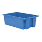 75 Lb Load Capacity Blue Polyethylene Tote Container