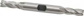 Square End Mill: 5/16'' Dia, 3/4'' LOC, 3/8'' Shank Dia, 3-1/2'' OAL, 4 Flutes, High Speed Steel