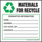 DOT Handling Label Waste 6 W PK250